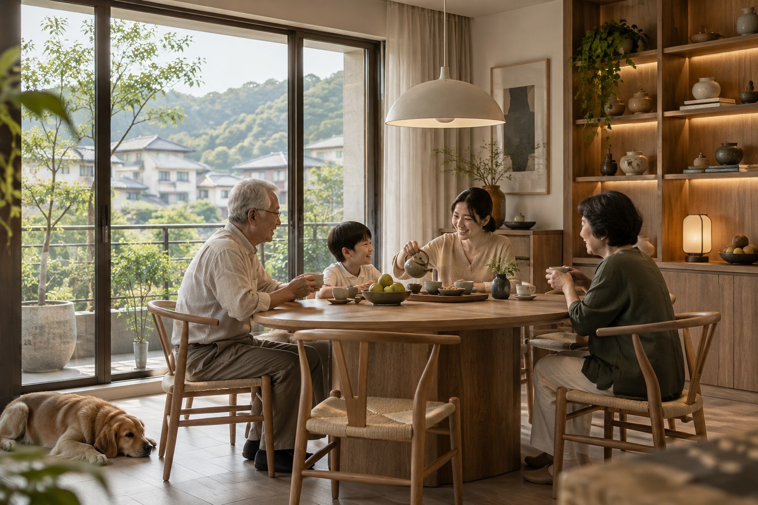 三代同堂的餐廳：座位、餐具收納與動線一起規劃